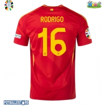 Spania Rodri Hernandez #16 Hjemmedrakt EM 2024 Kortermet